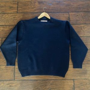 Filson Style 701 Crew Neck Guide Sweater Navy Wool
